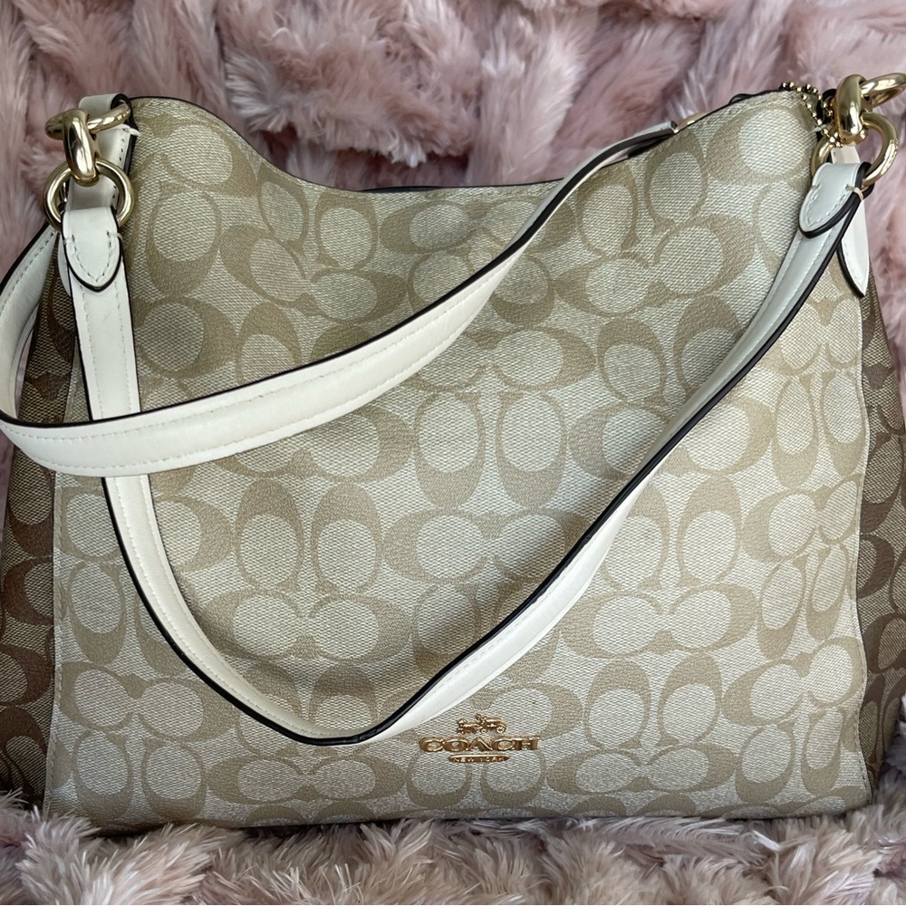 Coach Double Sided Saddle Bag with Snakeskin Zipper Trim - Excellent Condition